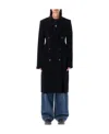 Stella Mccartney Double Breasted Long Sleeved Coat In Black