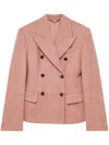 Stella Mccartney Double Breasted Moulded Blazer In Pink