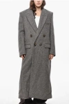 Stella Mccartney Double-breasted Oversized Fit Coat In Gray