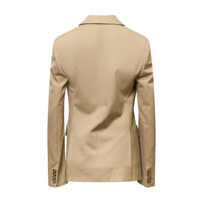 Stella Mccartney Double Breasted Slim Jacket In Neutral