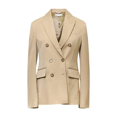 Stella Mccartney Double Breasted Slim Jacket In Neutral