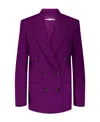 Stella Mccartney Woman Blazer Purple Size 4-6 Wool In Purple