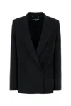 Stella Mccartney Double-breasted Stretch-wool Blazer In Black