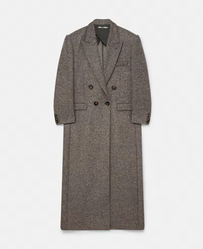 STELLA MCCARTNEY DOUBLE BREASTED TWEED LONG COAT