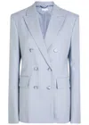 Stella Mccartney Double-breasted Wool Blazer In Blue