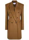 Stella Mccartney Double-breasted Wool Blazer In Brown