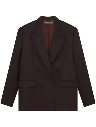Stella Mccartney Double-breasted Jacket In Brown