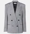 Stella Mccartney Double-breasted Wool Blazer In Gray