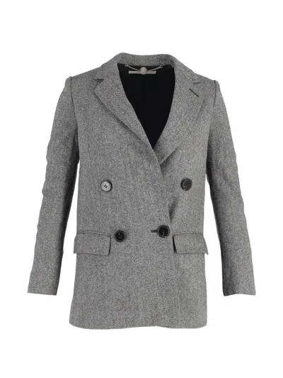 Pre-owned Stella Mccartney Double-breasted Wool Blazer In Gray