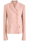 Stella Mccartney Double-breasted Wool Blazer In Light Pink