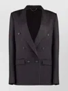 Stella Mccartney Double-breasted Wool Blazer With Structured Shoulders