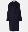 Stella Mccartney Oversized Double-breasted Wool Coat In Black