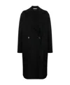 Stella Mccartney Double-breasted Wool Coat In Black