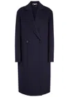 Stella Mccartney Oversized Double-breasted Wool Coat In Navy