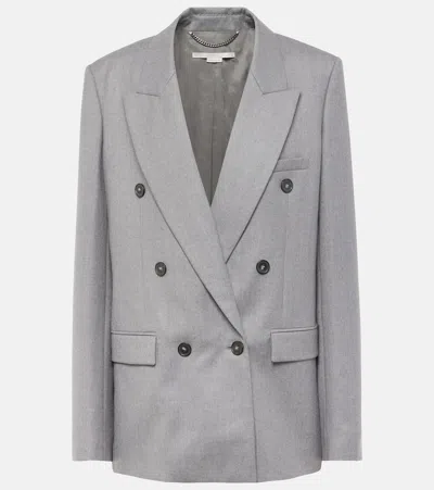 STELLA MCCARTNEY DOUBLE-BREASTED WOOL FLANNEL BLAZER