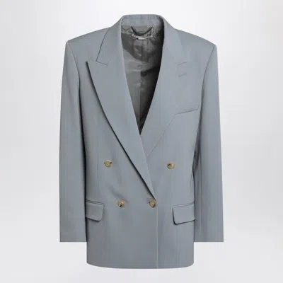 Stella Mccartney Double-breasted Wool Jacket In Gray