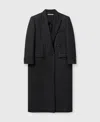 Stella Mccartney Double Breasted Wool Long Coat In Concrete