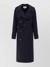 Stella Mccartney Double-breasted Wool Trench Coat Coats And Trench Coats Blue In Blue