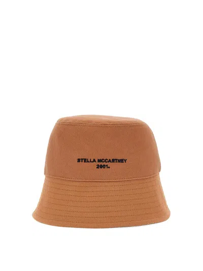 Stella Mccartney Double Face Bucket Hat In Beige