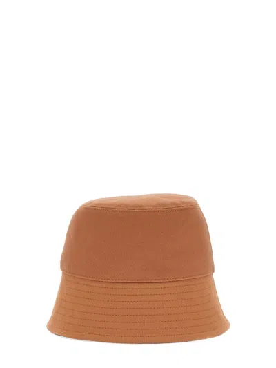 Stella Mccartney Double Face Bucket Hat In Brown