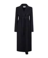 Stella Mccartney Double Face Wrap Belted Coat In Black