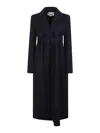 Stella Mccartney Wrap Coat With Belted Waist And Long Sleeves In Black