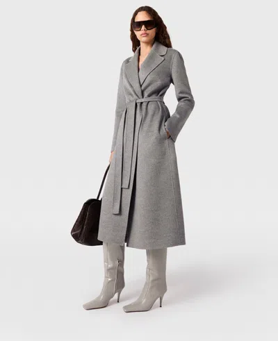Stella Mccartney Double-faced Belted Coat In Gray