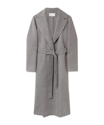 Stella Mccartney Double-faced Belted Coat In Gray