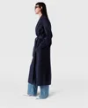 Stella Mccartney Double-faced Belted Trench Coat In Ink