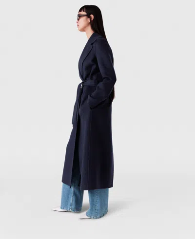 Stella Mccartney Double-faced Belted Trench Coat In Ink