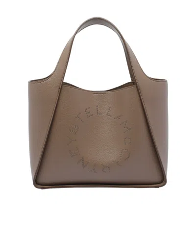 Stella Mccartney Double Handle Shoulder Bag In Brown