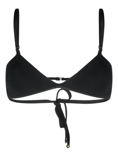 Stella Mccartney Double-strap Bikini Top In Black