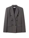 Stella Mccartney Double-breasted Blazer In Gray