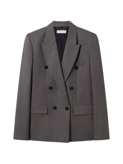 Stella Mccartney Double-breasted Blazer In Gray