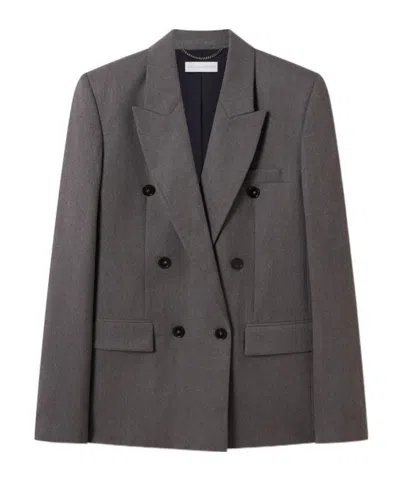 Stella Mccartney Double-breasted Tailored Blazer In Gray