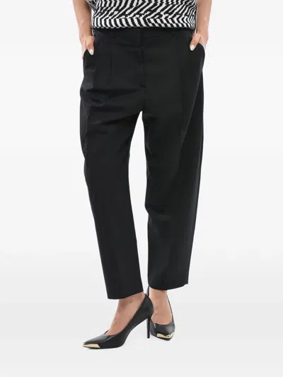Stella Mccartney Double-pleat Wool Trousers In Black