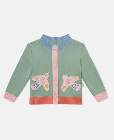 Stella Mccartney Dove Embroidered Cardigan In Green