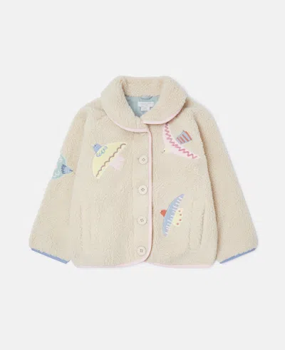 Stella Mccartney Teddy Embroidered Jacket In Neutral