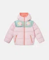 Stella Mccartney Dove Graphic Hooded Puffer Coat In Pink