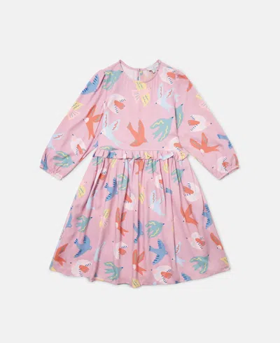 Stella Mccartney Dove Print Long-sleeve Dress In Multi