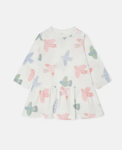 Stella Mccartney Dove Print Long-sleeve Dress In White