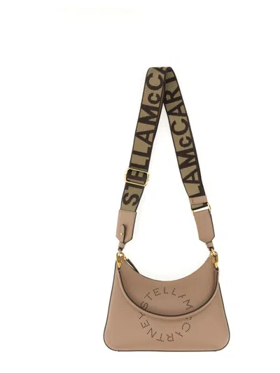 Stella Mccartney Dpp - Small Shoulder Bag With Logo In Beige