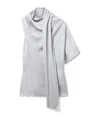 Stella Mccartney Draped Asymmetric Top In Blue