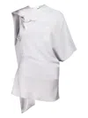 Stella Mccartney Draped Asymmetric Top In White
