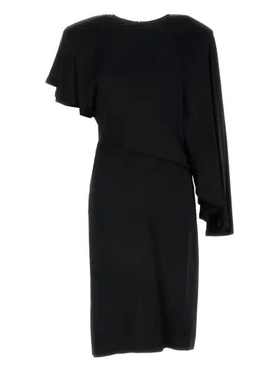 Stella Mccartney Draped Viscose Dress In Black
