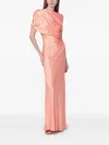 Stella Mccartney Stella Mc Cartney Pink Shiny Satin Maxi Dress