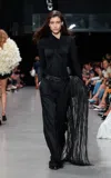 Stella Mccartney Draped Crepe-jersey Bodysuit In Black