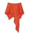 Stella Mccartney Draped-effect Pleated Skirt In Red