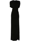 Stella Mccartney Draped Evening Dress In Black