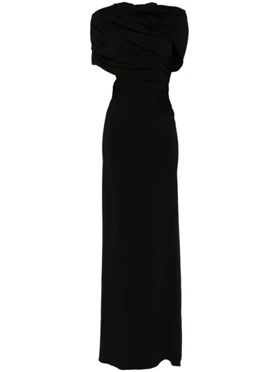 Stella Mccartney Draped Evening Dress In Black